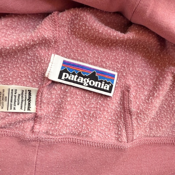 Patagonia Kids Lightweight Hoody Sweatshirt Ridge Rise Light Star Pretty Pink XL - Picture 13 of 15